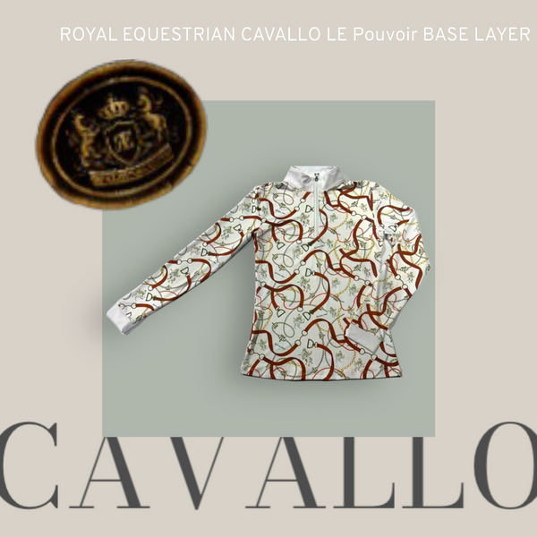 Royal Equestrian Base Layer Cavallo Le Pouvoir Sport Uv Protection Riding Top White