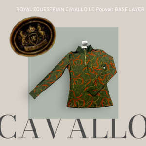 Royal Equestrian Base Layer Cavallo Le Pouvoir Sport Uv Protection Riding Top Olive