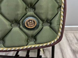 Royal Equestrian Jump Saddle Pad Olive Gold Full