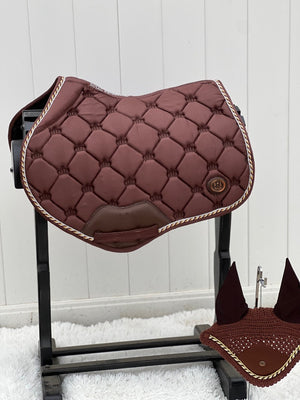 Royal Equestrian Jump Saddle Pad Chocolate Pro Full