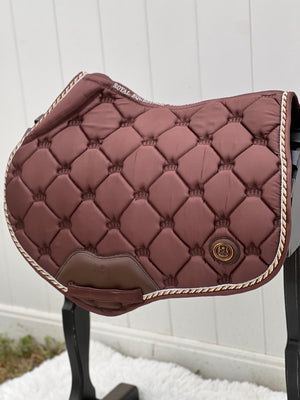 Royal Equestrian Jump Saddle Pad Chocolate Pro Full