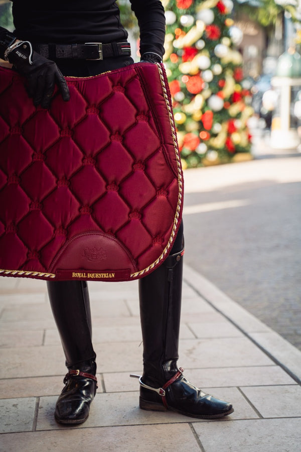 Royal Equestrian Dressage Saddle Pad Red Full