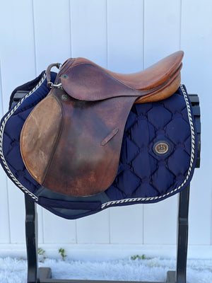 Royal Equestrian Jump Saddle Pad Navy Blue Full