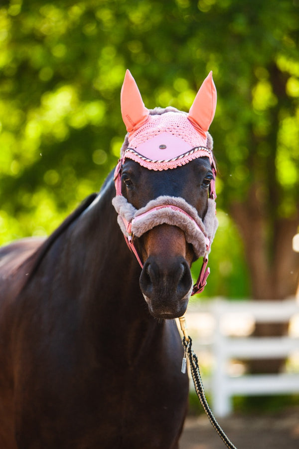 Royal Equestrian Premium Ear Bonnet Pink Full