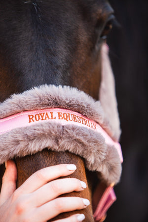 Royal Equestrian Fur Halter Pink Full