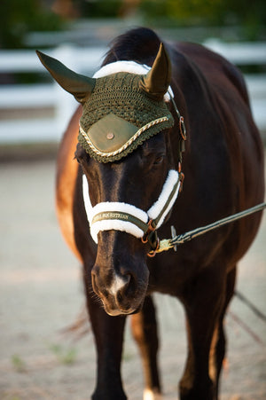 Royal Equestrian Premium Ear Bonnet Olive Full