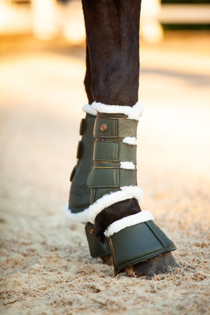 Royal Equestrian Lined Brushing Boots Olive