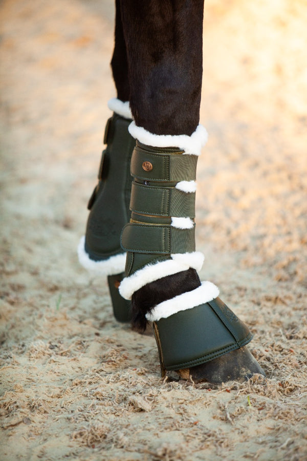 Royal Equestrian Lined Brushing Boots Olive