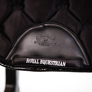 Royal Equestrian Jump Show Saddle Pad Black Croco Full