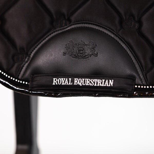 Royal Equestrian Jump Show Saddle Pad Black Crystals Full