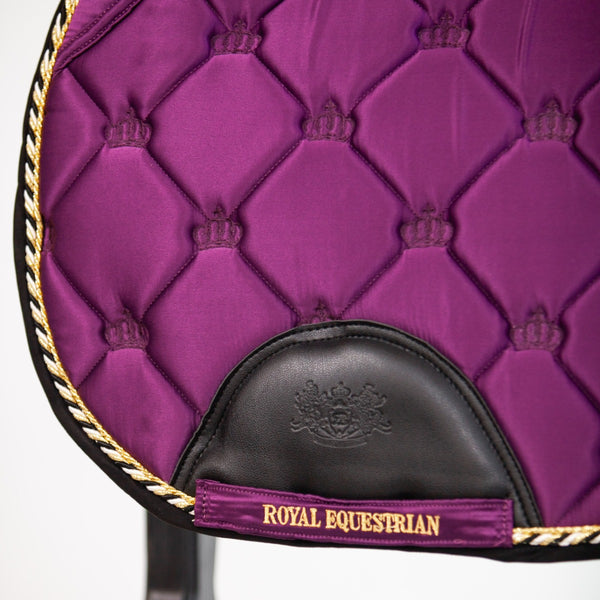 Royal Equestrian Jump Saddle Pad Purple Black Full