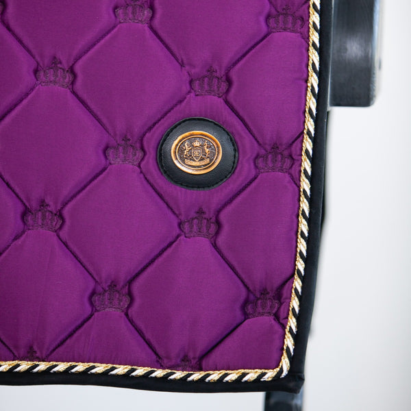 Royal Equestrian Dressage Saddle Pad Purple Black Full