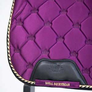 Royal Equestrian Dressage Saddle Pad Purple Black Full