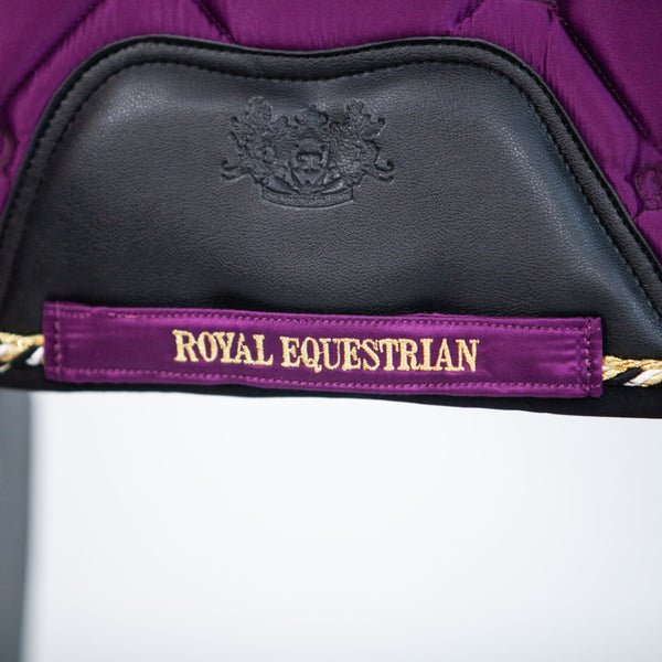 Royal Equestrian Dressage Saddle Pad Purple Black Full