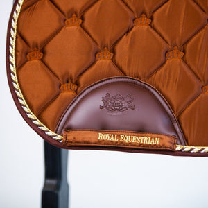 Royal Equestrian Jump Saddle Pad Chocolate Full