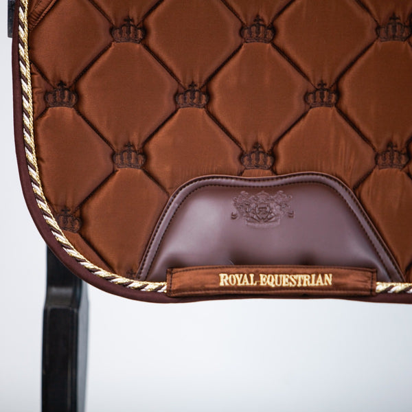 Royal Equestrian Dressage Saddle Pad Chocolate Full