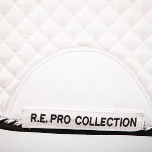 Royal Equestrian Dressage Saddle Pad White Silver Pro Full