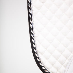 Royal Equestrian Dressage Saddle Pad White Silver Pro Full