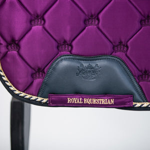 Royal Equestrian Dressage Saddle Pad Purple Navy Full