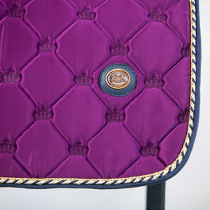 Royal Equestrian Jump Saddle Pad Purple Navy Full