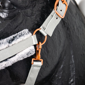 Royal Equestrian Fur Halter Silver Full