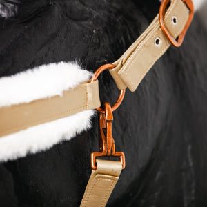 Royal Equestrian Fur Halter Champaigne Full