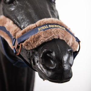 Royal Equestrian Fur Halter Navy Full