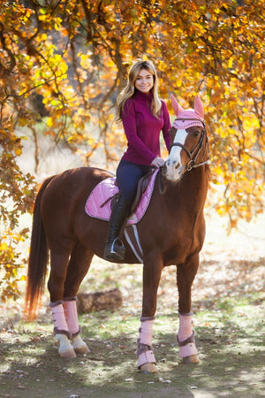 Royal Equestrian Dressage Saddle Pad Pink Full