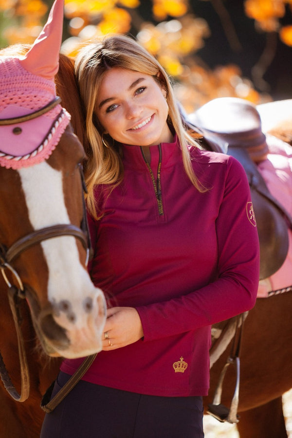 Royal Equestrian Liberte Base Layer Burgundy