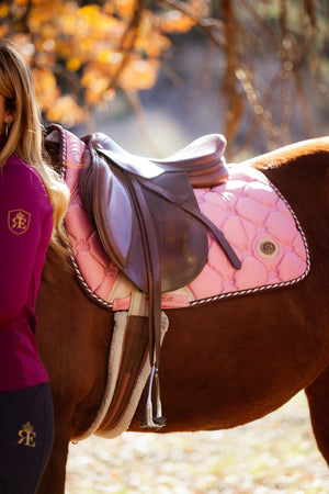 Royal Equestrian Dressage Saddle Pad Pink Full