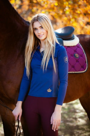 Royal Equestrian Jump Saddle Pad Purple Black Full