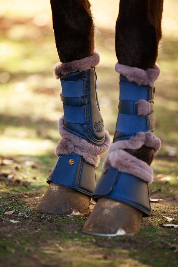 Royal Equestrian Lined Brushing Boots Navy