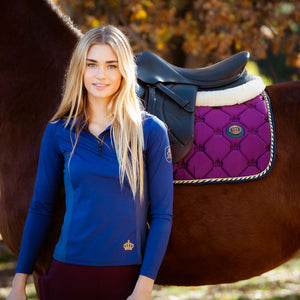 Royal Equestrian Dressage Saddle Pad Purple Navy Full