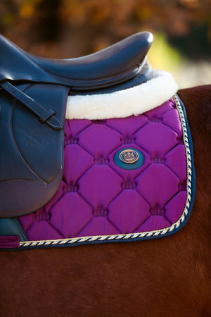 Royal Equestrian Dressage Saddle Pad Purple Navy Full