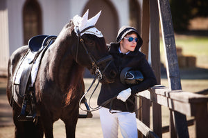 Royal Equestrian Hooded Riding Jacket Santino Black