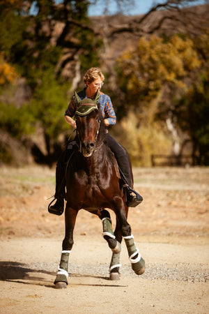 Royal Equestrian Premium Ear Bonnet Olive Blue Hope Full