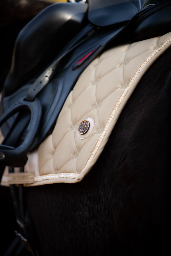 Royal Equestrian Jump Saddle Pad Crystal Champagne Full