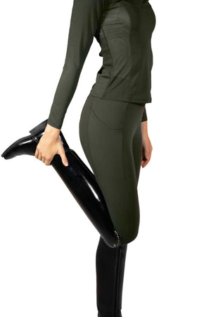 Royal Equestrian Full Grip Riding Tights Olive