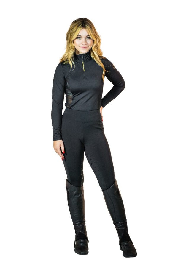 Royal Equestrian Full Grip Riding Tights Black