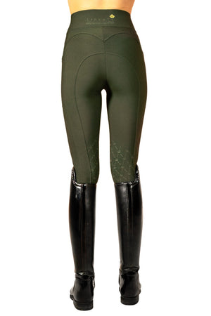 Royal Equestrian Knee Grip Riding Tights Olive