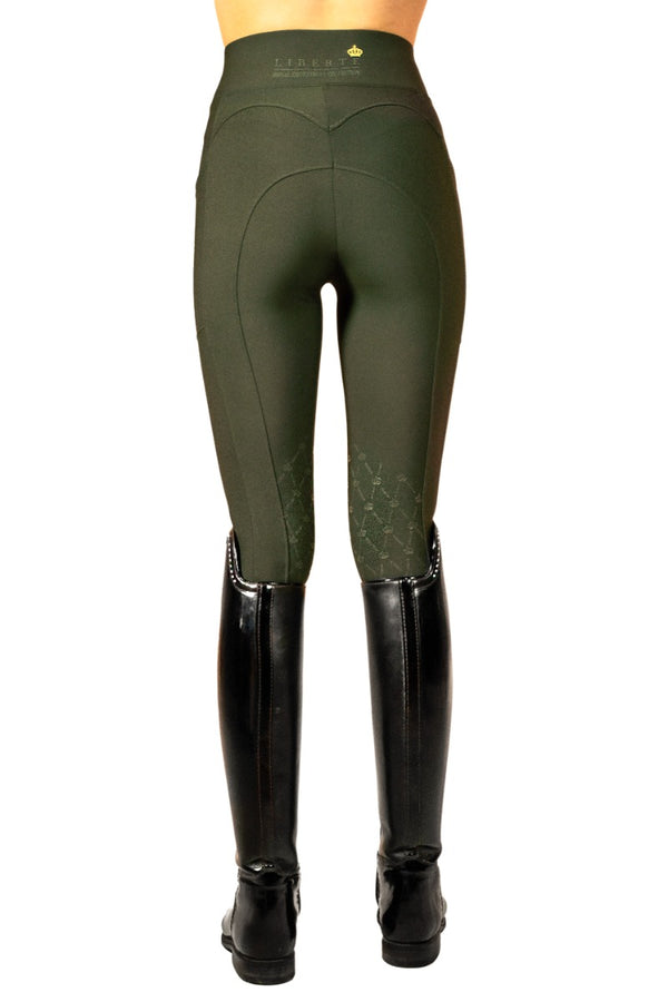 Royal Equestrian Knee Grip Riding Tights Olive