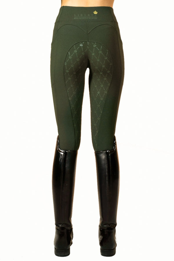 Royal Equestrian Full Grip Riding Tights Olive