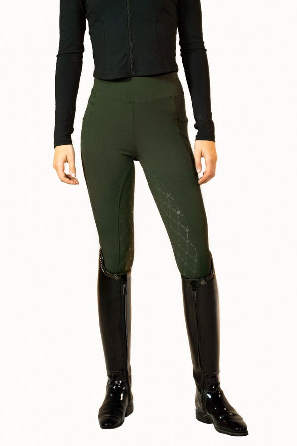 Royal Equestrian Full Grip Riding Tights Olive