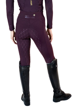 Royal Equestrian Full Grip Riding Tights Burgundy