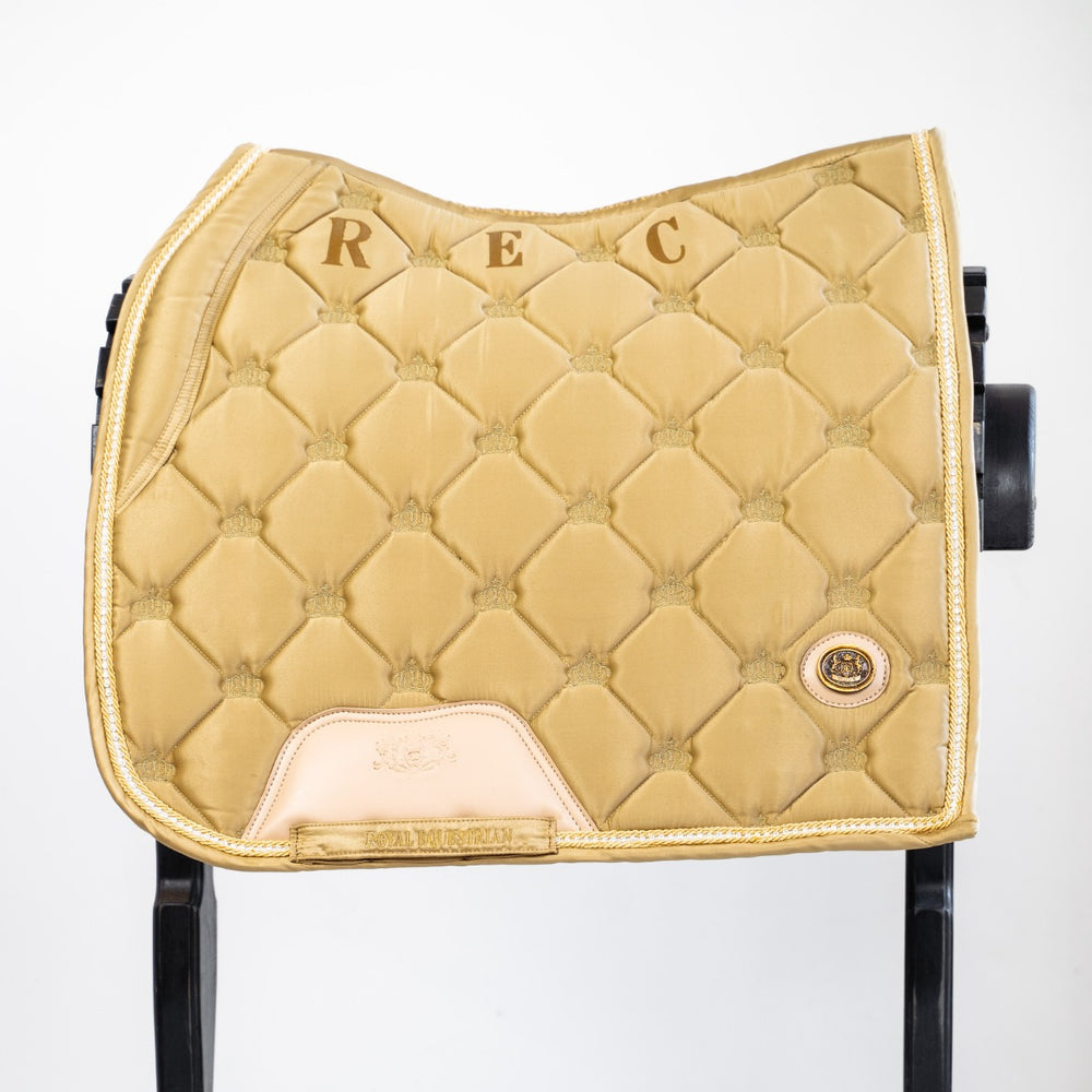 Royal Equestrian Dressage Saddle Pad Crystal Champagne Full