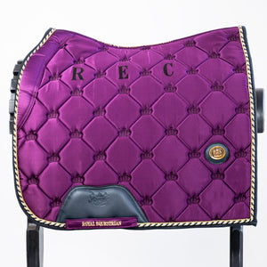 Royal Equestrian Dressage Saddle Pad Purple Navy Full