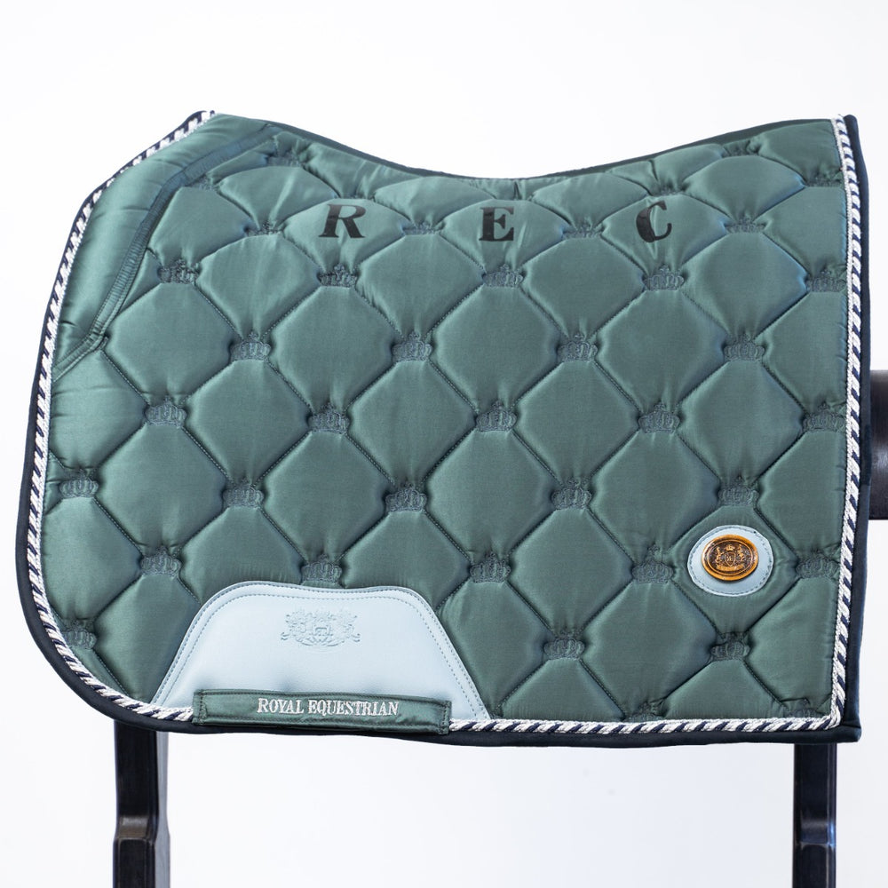 Royal Equestrian Dressage Saddle Pad Marine Blue Full