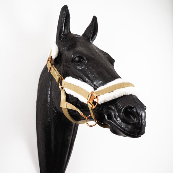 Royal Equestrian Fur Halter Champaigne Full