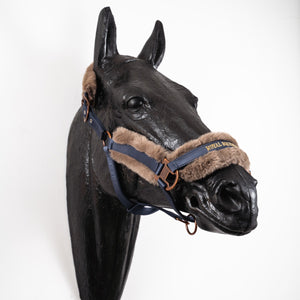 Royal Equestrian Fur Halter Navy Full