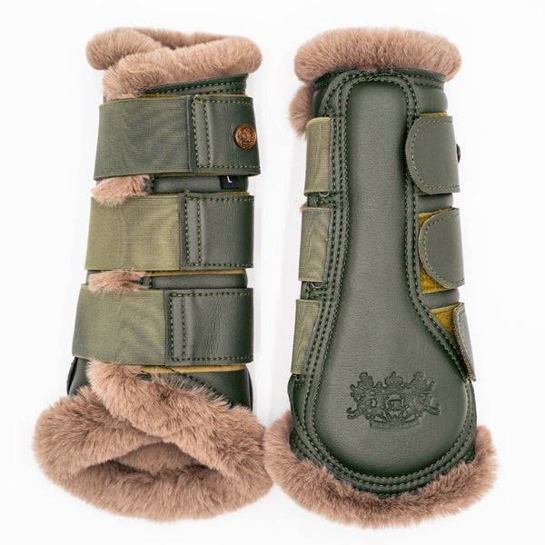 Royal Equestrian Lined Brushing Boots Olive